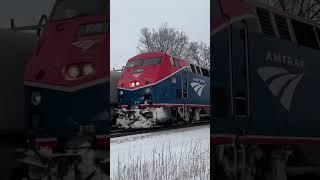 Amtrak 108 heading into Buffalo  #train #amtrak #csx #railfanning #railfaning #railway