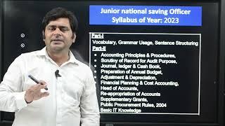 Syllabus of Junior National Saving Officer Finance Division  Jobs 2024