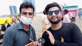 Asad Pendu Vlogs | Visit Karachi Clifton Beach Sea View | Travel Walla Vlog