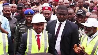 Dr. Peter Mbah Commissions the new state government-owned automated asphalt plant at Emene, Enugu,