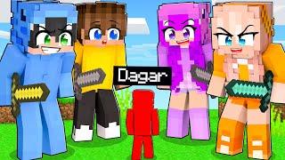 Dagar PEQUEÑO vs 4 ASESINOS en Minecraft!