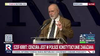 Szef KRRiT: cenzura jest w Polsce konstytucyjnie zakazana! | Republika Na Żywo