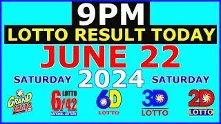 Lotto Result Today 9pm June 22 2024 (PCSO)