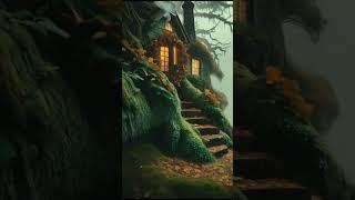 Cliffside Refuge A Humble Cottage in the Rainforest Fog