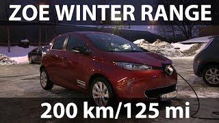 Renault Zoe ZE40 winter range test