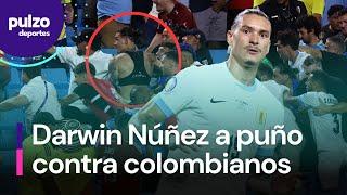 Pelea en Copa América: jugadores de Uruguay contra hinchas de Colombia | Darwin Núñez se metió