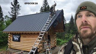 Log Cabin Build on Off-Grid Homestead |EP26| Roof, Sawmill, Door