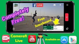 Free Livestreaming | Cricket | Camerafi | Complete tutorial | Scoreboard | facebook | YouTube