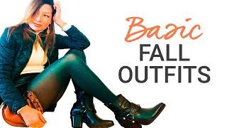 Outfit Ideas Fall 2019 | Autumn Fashion Lookbook Using Mostly Basics | natashagibson