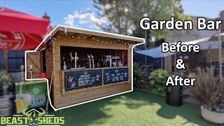 Garden Bar - Before and After - by Beastsheds UK