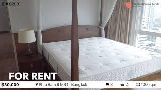 3bed Unique Condo Phra Ram 9 MRT For Rent