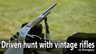 Vintage rifle driven hunt in Hungary