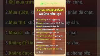 9 kinh nghiệm sống ai cũng nên học #baihoccuocsong#thuytransongkhoe#shortvideo #shorts #short #viỉal