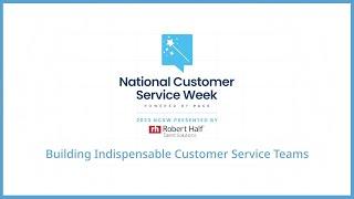 Customer Service Week with Robert Half's Executive Director, Rob Hosking