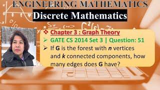 GATE CS 2014 Set 3 | Question: 51 If G is the forest with n vertices and k connected components, how