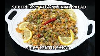 Lentil Salad - Easy Vegan Lentil Salad - Azifa - Healthy salad Recipe