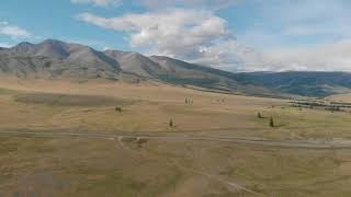 Aerial video of the Kurai steppe