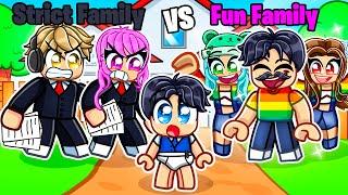 STRICT FAMILY vs FUN FAMILY In Roblox SNAPCHAT!