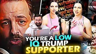 RUDE latina instantly REGRETS calling Andrew a “stupid LOW IQ trump supporter” when he SAYS THIS