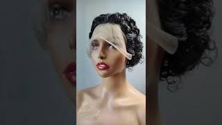 Natural Color Short Pixie Cut Curly Wig 01