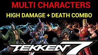 Tekken 7 Multi character high damage + Death combos by Asif shabir Tekken Alpha Khanpur