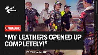 Podium trio reacts to the dramatic MotoGP™ race!  |  2023 #IndianGP UNHEARD