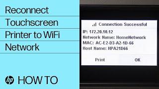 Reconnecting a Touchscreen Printer to a Wireless Network | HP Printers | HP Support