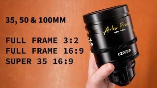 DZOFilm Arles on A7R V, FX6 and FX30 - Chart Comparison