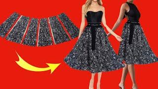 Fits all sizes Very easy 6-piece skirt cutting and sewing