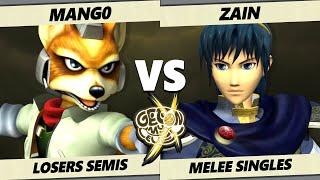 GOML X LOSERS SEMIS - Mango (Fox) Vs. Zain (Marth) Smash Melee - SSBM