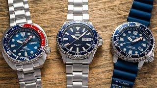 Comparing 3 of the BEST Dive Watches Under $500 - Citizen Promaster, Orient Kamasu, & Seiko Turtle