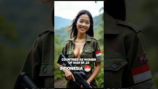 Countries as women of war Ep. 23 #CapCut #ai #midjourney #army #patrol #woman #beauty #girls