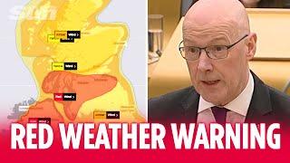 STORM EOWYN: John Swinney urges Scots NOT to travel in areas covered by RED WARNING