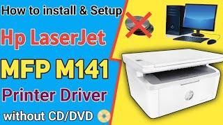 How to Download and Install HP LaserJet MFP M141w Printer Driver - Step by Step Tutorial in english.