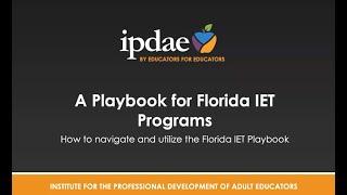 IPDAE IET Playbook Overview Video