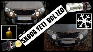 Skoda Yeti DIY Tutorial Wymiana Żarówek DRL LED P13W Bulbs Daytime Running Lights Motohid