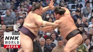 GRAND SUMO: Day 2 of the March 2025 Tournament - GRAND SUMO Highlights