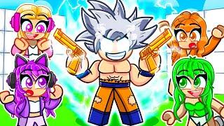 Becoming ULTRA INSTINCT GOKU In Roblox Rivals With MY CRAZY FAN GIRLS…