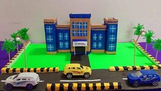 School working model project idea | School Building model by cardboard | School model making project