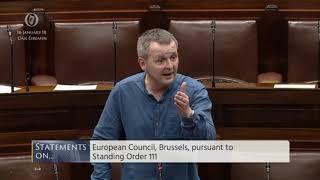 Richard Boyd Barrett TD- Post EU Council Statements on the situation in Gaza