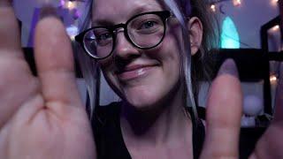 ASMR Fizzy Lotion Face Touching - tongue clicking