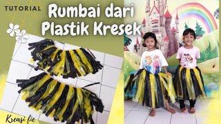 Cara Bikin Rumbai dari Plastik Kresek untuk Kostum Menari