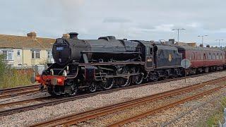 44871 departing Weymouth with The Dorset Coast Express on Wednesday 24th July 2024.
