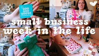 SMALL BUSINESS WEEK IN THE LIFE | Sewing | In The Hoop | Small Business TEMU Haul | Studio Vlog #73