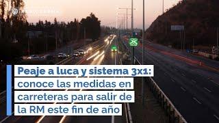 PEAJE A LUCA Y SISTEMA 3X1: las medidas en carreteras para salir de la RM este fin de año