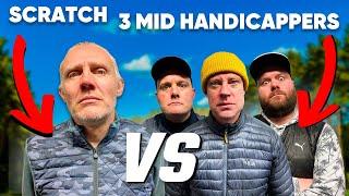 Can A SCRATCH GOLFER Beat 3 MID-HANDICAPPERS ?? | The Dales and Wayne Bridge v Jimmy Bullard