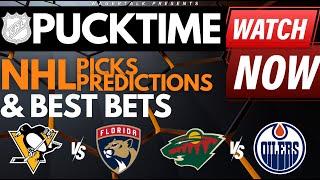 NHL Predictions, Picks & Odds | Penguins vs Panthers | Wild vs Oilers | PuckTime Dec 8