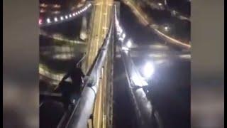 Video circulating on social media shows teens climbing the Verrazzano-Narrows Bridge