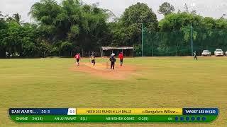 Live Cricket Match | DAN WARRIORS vs Bangalore Willows A Squad | 11-Jul-24 07:54 AM 25 overs | BK W