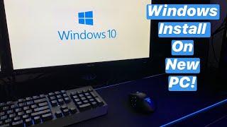 Windows (No Product Key) and Samsung 860 EVO Install On New Gaming PC!
